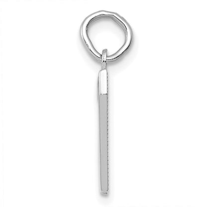 14k White Gold Small Polished Number 7 Charm Pendant