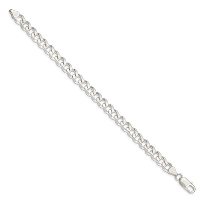 Sterling Silver 7.5mm Curb Chain Bracelet