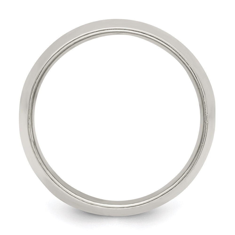 Sterling Silver 12mm Half Round Size 10 Band Ring