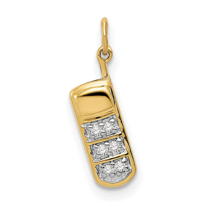 14k Yellow Gold Diamond Cell Phone Charm Pendant for Women