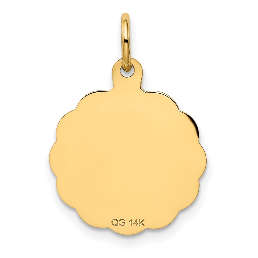 14k Yellow Gold #1 GODMOTHER Charm Pendant for Women