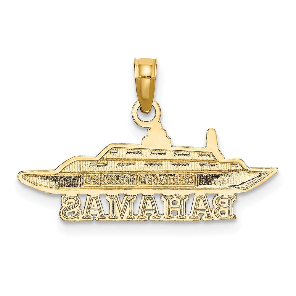 14k Yellow Gold BAHAMAS Cruise Ship Charm