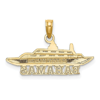 14k Yellow Gold BAHAMAS Cruise Ship Charm