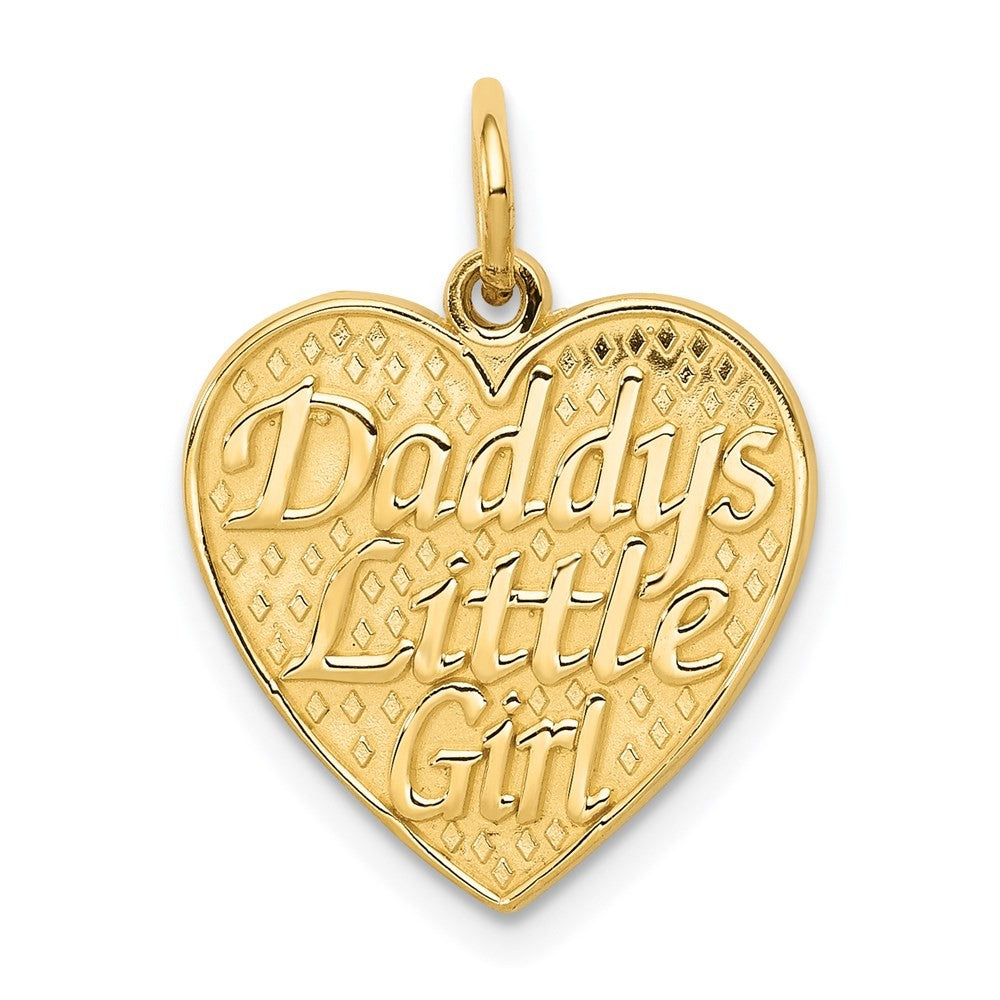 14k Yellow Gold DADDYS LITTLE GIRL Charm Pendant