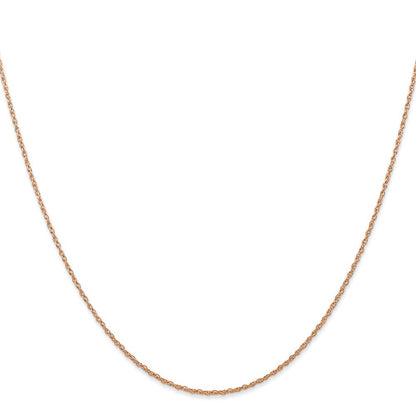 14K Rose Gold 18 inch Carded .7mm Cable Rope Chain Necklace