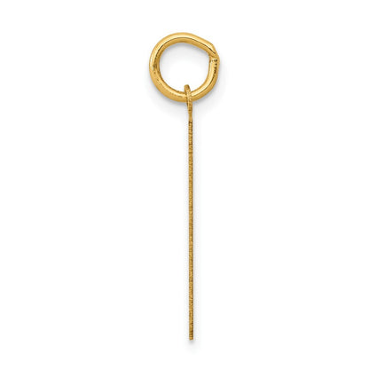 14k Yellow Gold Medium Polished Number 61 Charm Pendant for Women