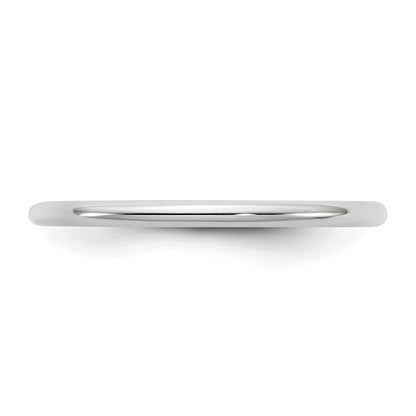 14k White Gold 1.5mm Comfort Fit Band Size 8