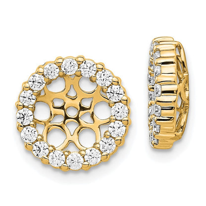 14k Yellow Gold Diamond Earring Jackets