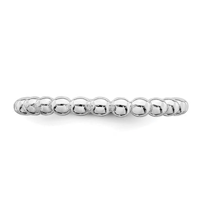 Sterling Silver Rhodium Plated Ring Size 7