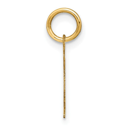 14k Yellow Gold Letter I Initial Pendant