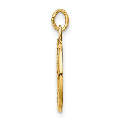 14k Yellow Gold Jesus, Mary, Joseph Medal Charm Pendant for Women