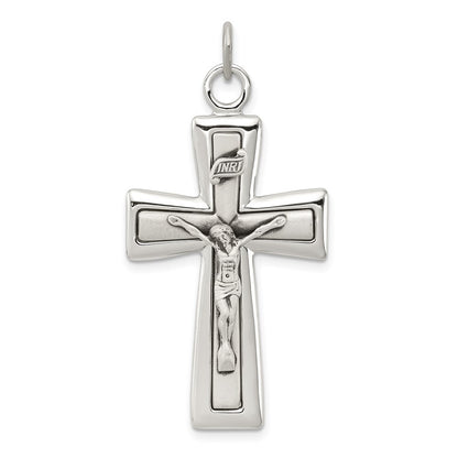 Sterling Silver INRI Crucifix Pendant Holiday Gift for Women
