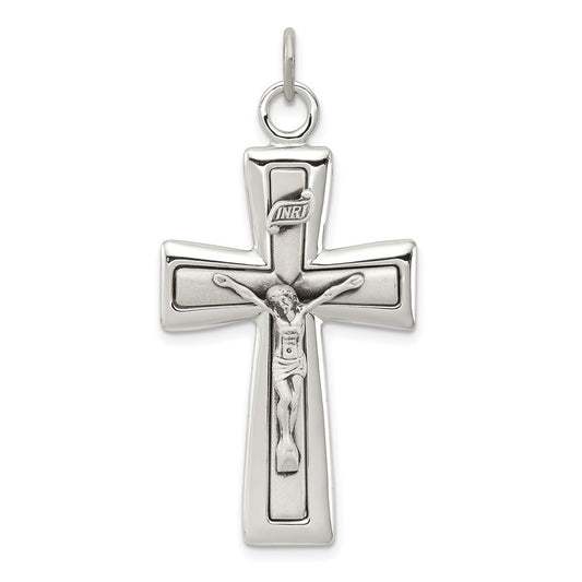 Sterling Silver INRI Crucifix Pendant Holiday Gift for Women