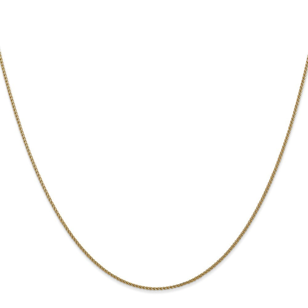 14k Yellow Gold 14" 1.05mm Diamond-cut Spiga Chain Necklace