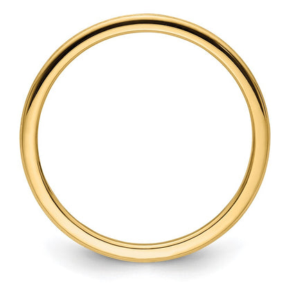 14K Yellow Gold Yellow Gold 1.2mm Half Round Satin Stackable Band Size 6