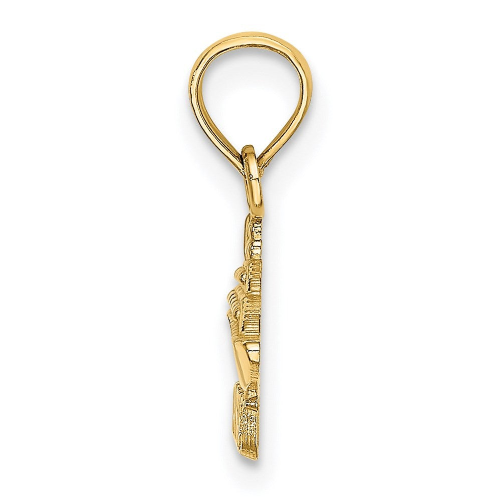 14k Yellow Gold NASSAU Cruise Ship Charm