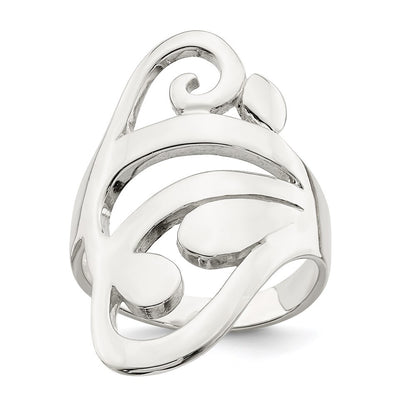 Sterling Silver Scroll Ring Size 7