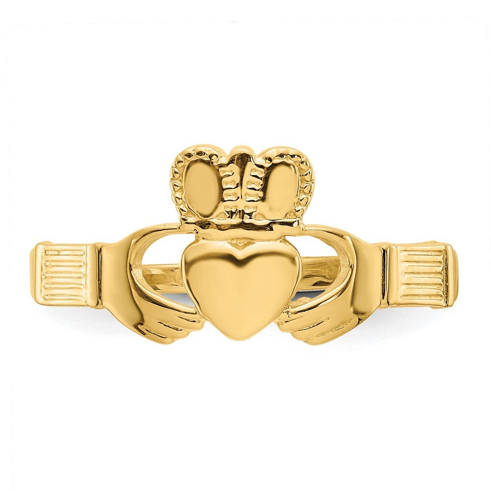 14K Yellow Gold Ladies Claddagh Ring
