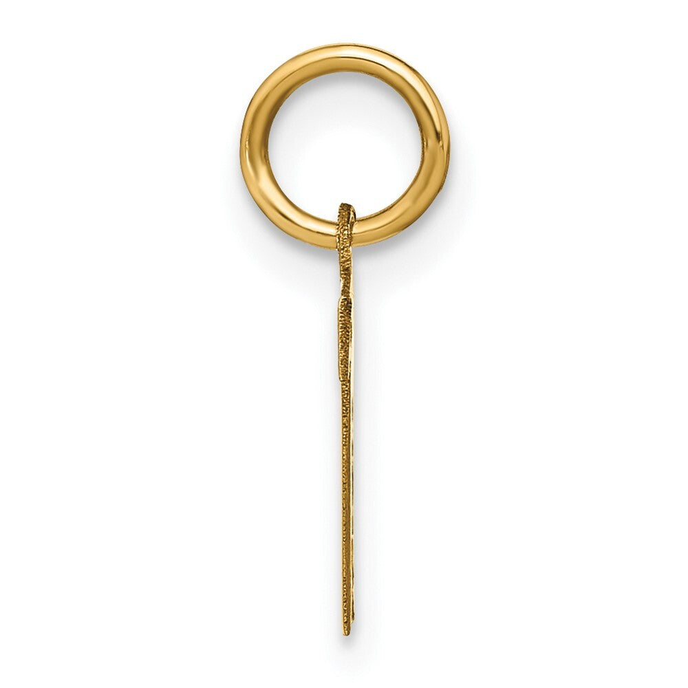 14k Yellow Gold Letter T Initial Pendant for Women