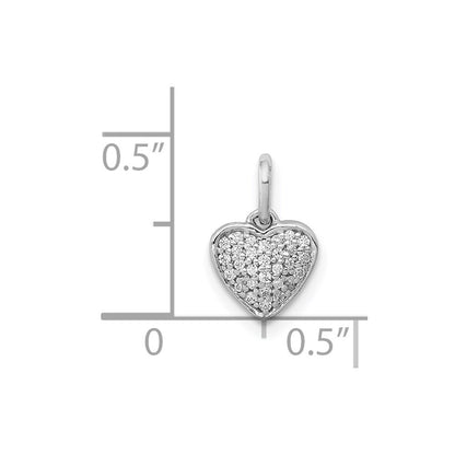14k White Gold 1/10ct. Diamond Heart Pendant for Women