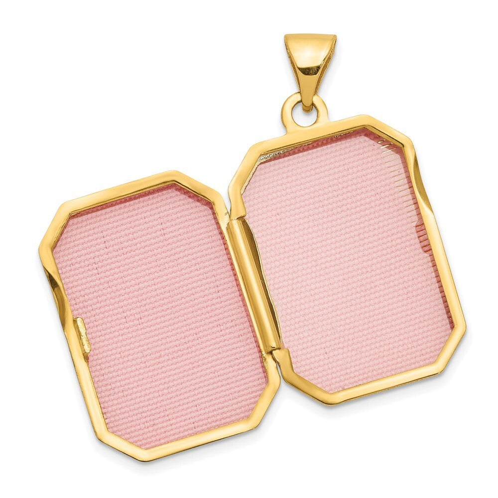 14k Yellow Gold Yellow Gold Fancy Rectangle Locket