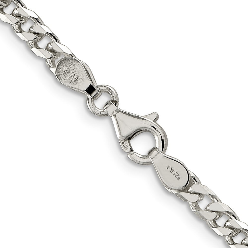 Sterling Silver Polished 3.5mm Curb Chain Necklace