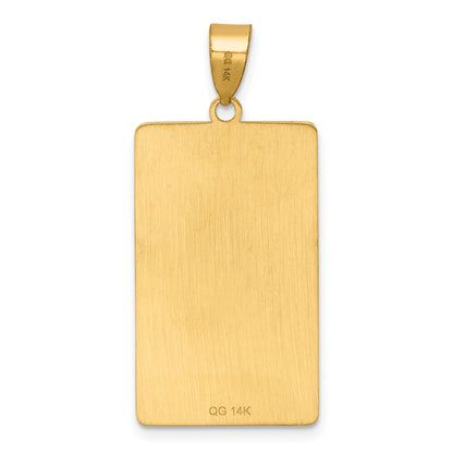 14k Yellow Gold The Hanged Man Tarot Card Pendant for Women