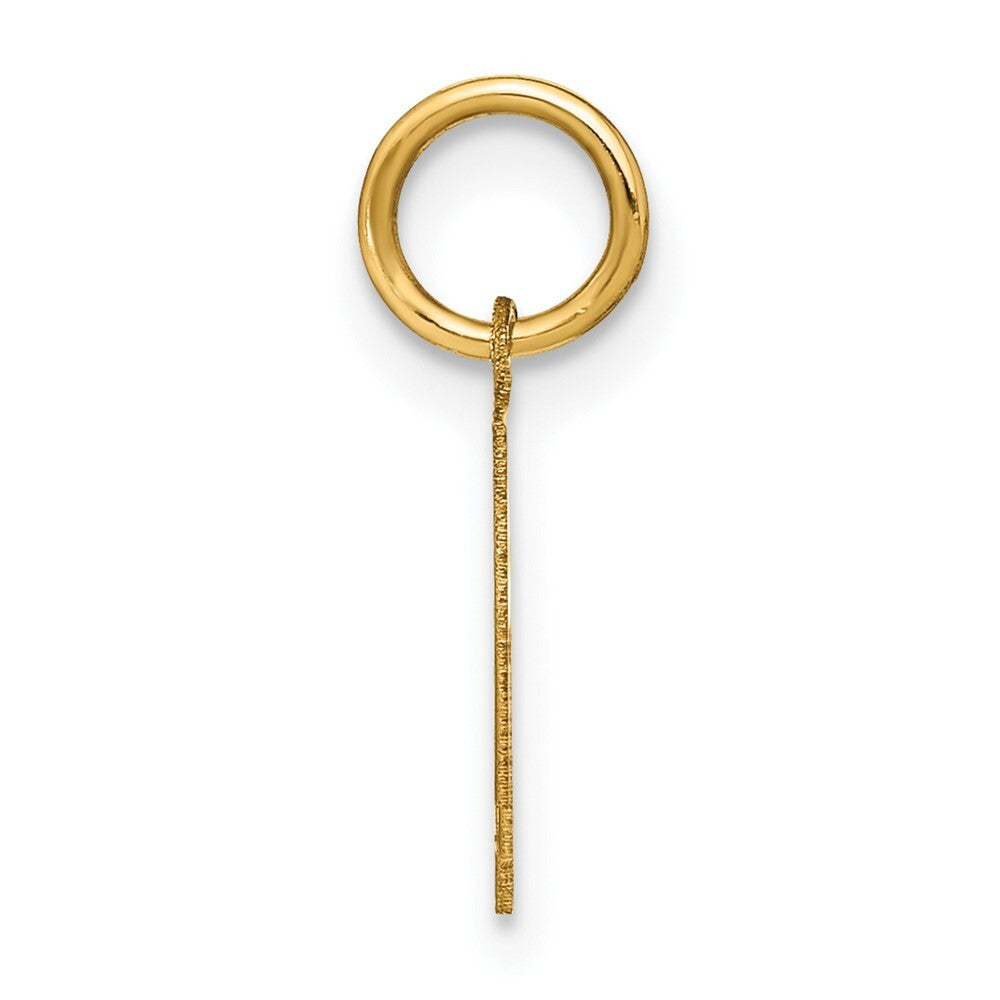 14k Yellow Gold Letter L Initial Pendant for Women