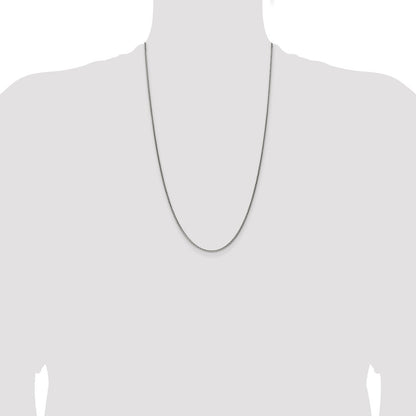 Sterling Silver Antiqued 1.6mm Solid Square Spiga Chain