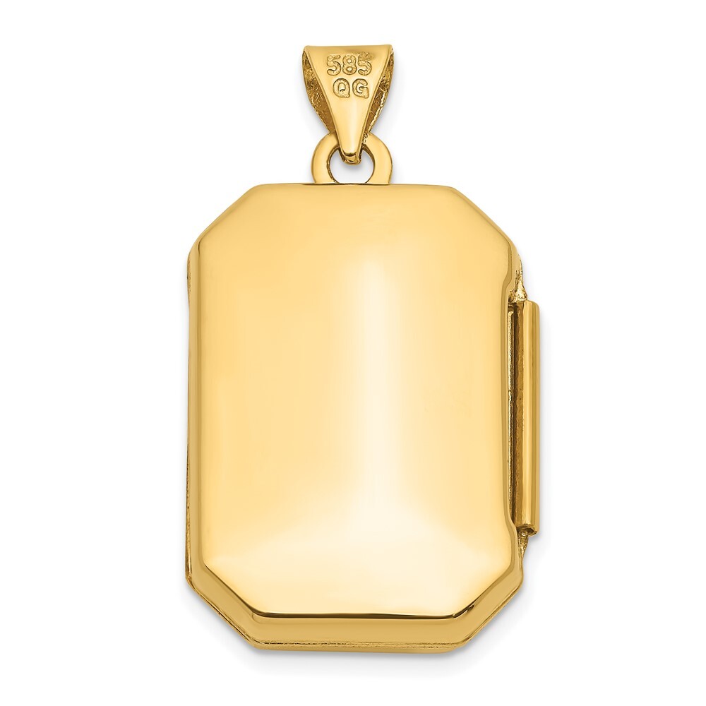 14k Yellow Gold Yellow Gold Fancy Rectangle Locket