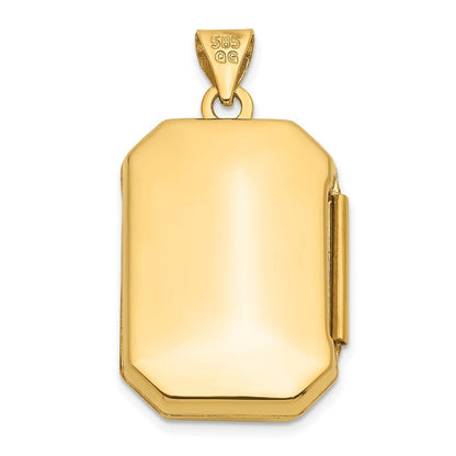 14k Yellow Gold Yellow Gold Fancy Rectangle Locket
