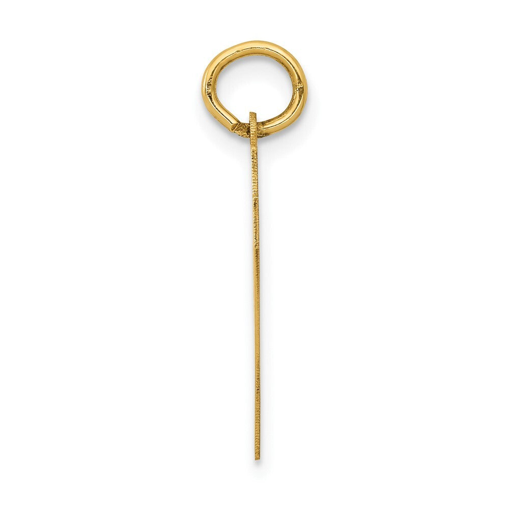 14k Yellow Gold Medium Polished Number 47 Charm Pendant for Women