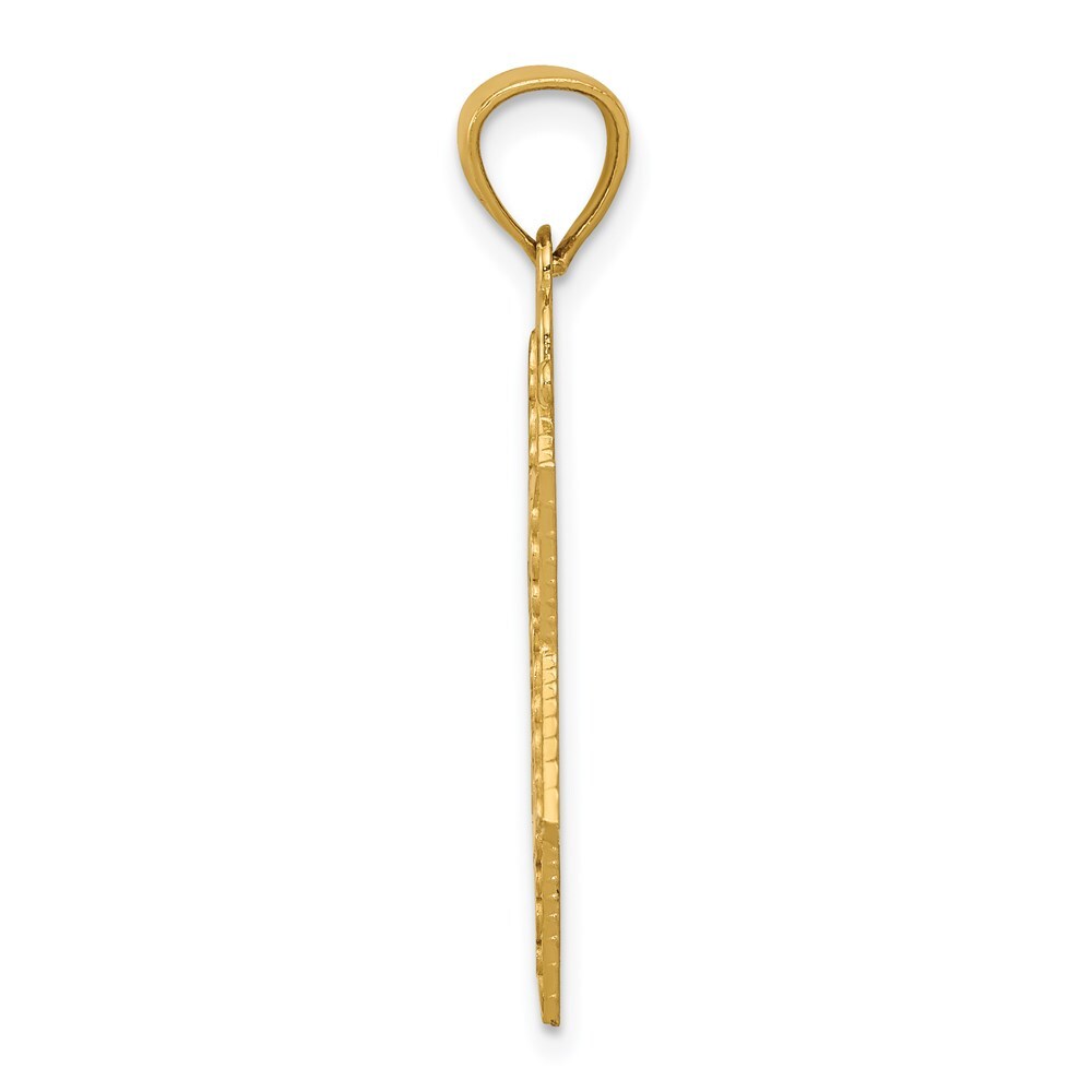 14k Yellow Gold Diamond-cut Star of David Pendant