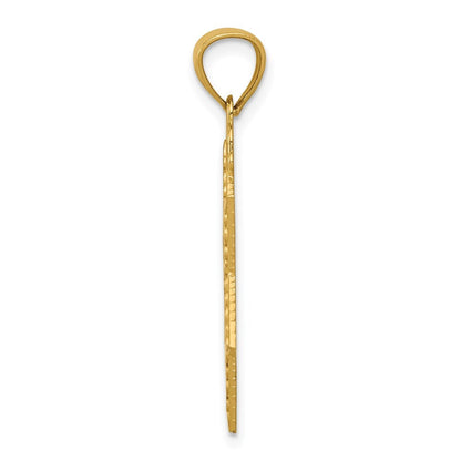 14k Yellow Gold Diamond-cut Star of David Pendant