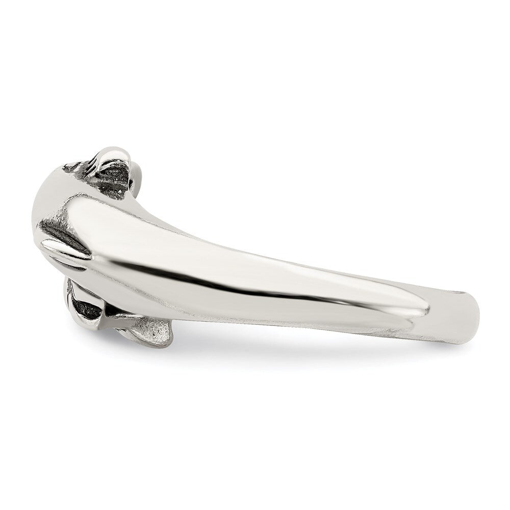 Sterling Silver Dolphin Ring Size 8