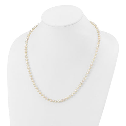 14k Yellow Gold 4-5mm White Freshwater Cultured Pearl 20 inch Necklace