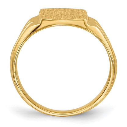 14k Yellow Gold 8.5x10.5mm Closed Back Signet Ring