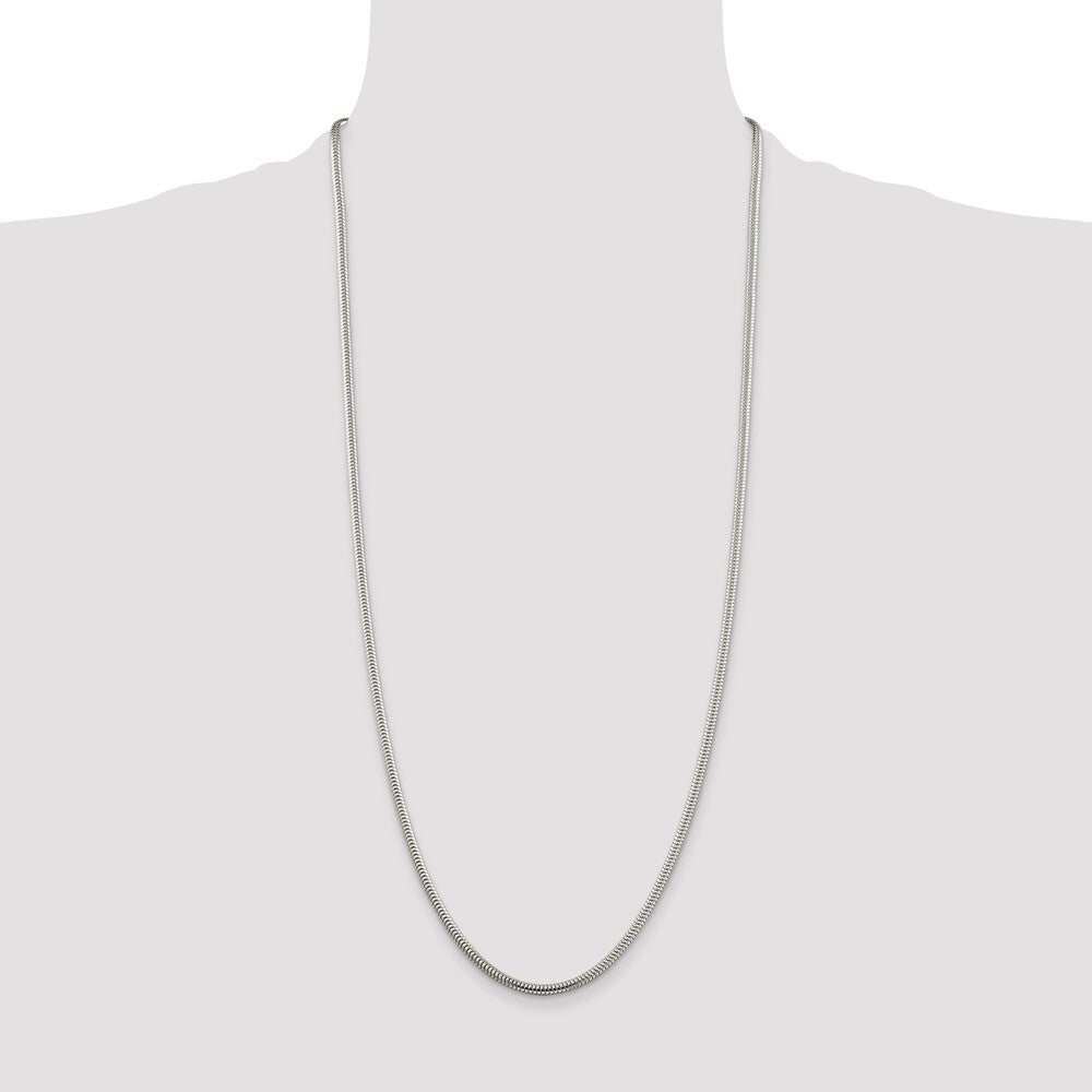 Sterling Silver 3mm Round Snake Chain