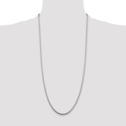 Sterling Silver 3mm Round Snake Chain