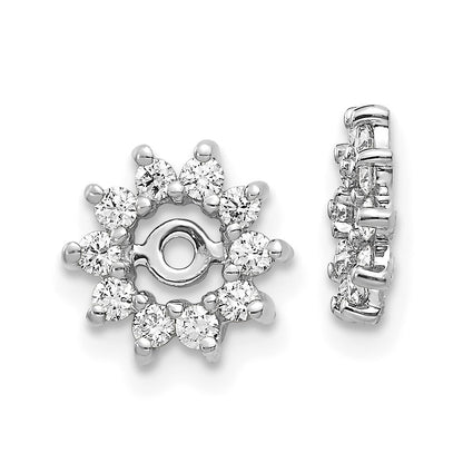 14k White Gold Fancy Diamond Earring Jacket