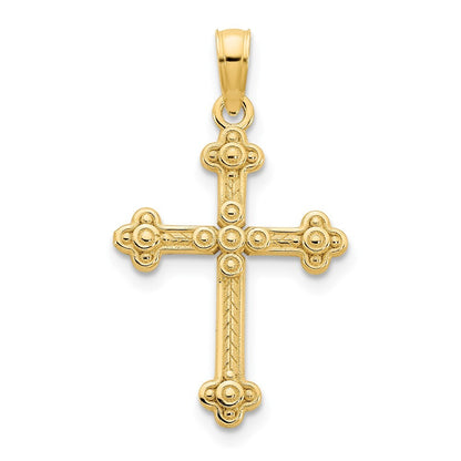 14k Yellow Gold Fancy Cross Pendant