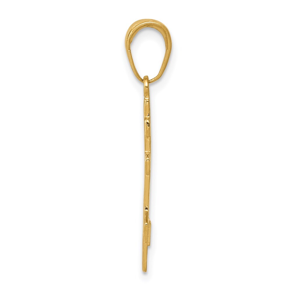 14k Yellow Gold Eastern Orthodox Cross Pendant