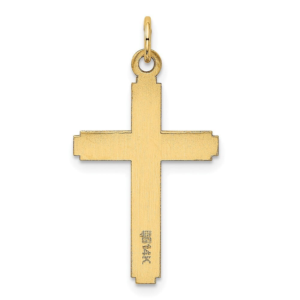 14k Yellow Gold Polished Cross Pendant