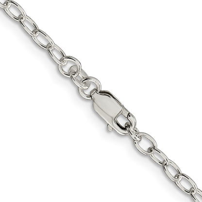Sterling Silver 3.4mm Oval Cable Chain