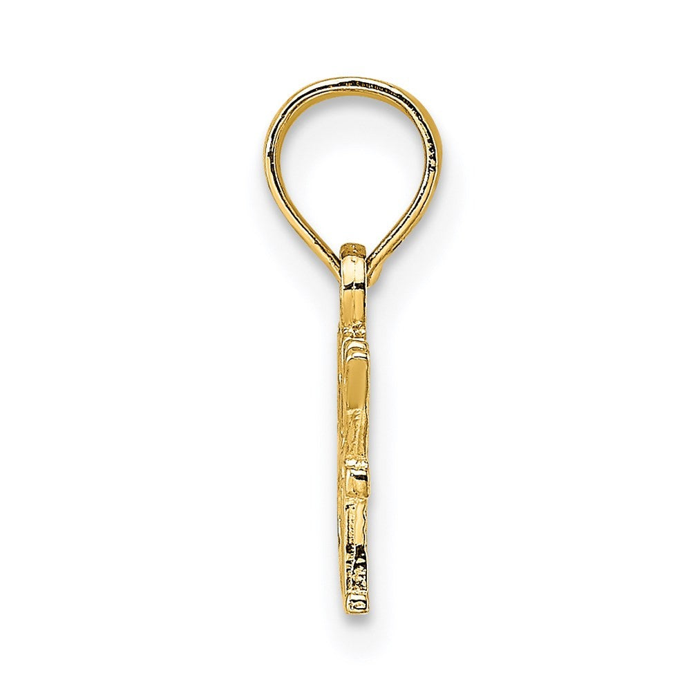 14k Yellow Gold I HEART MY CAT Charm