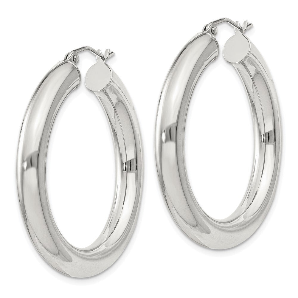 Sterling Silver 5mm Round Hoop Earrings