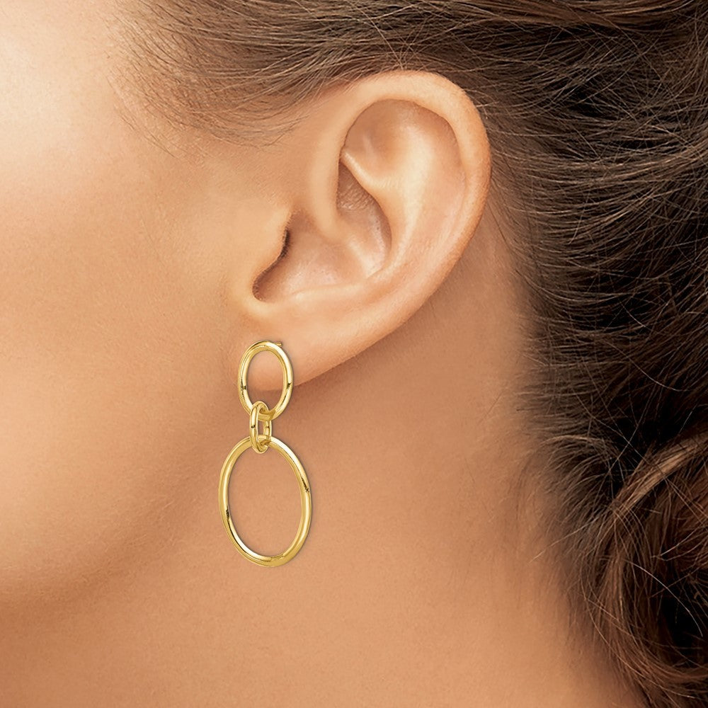 14k Yellow Gold Hoop Earrings