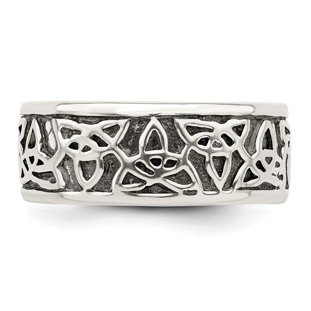 Sterling Silver Antiqued Celtic Knot Ring Size 10