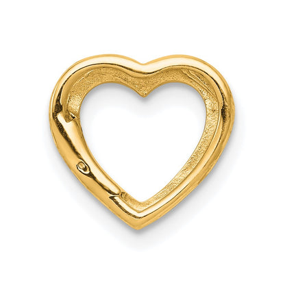 14k Yellow Gold .01 carat Diamond Heart Chain Slide