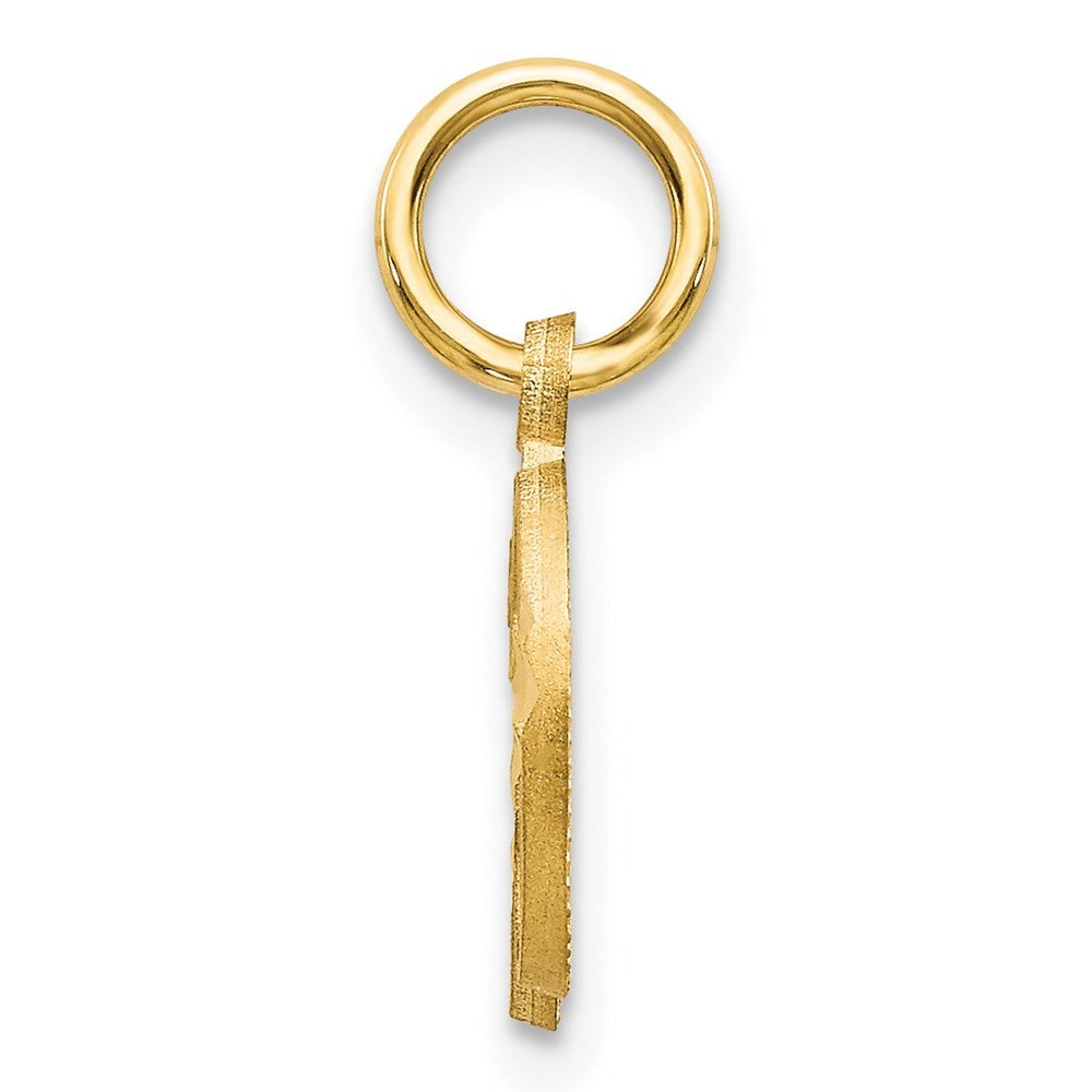 14k Yellow Gold Letter D Initial Charm